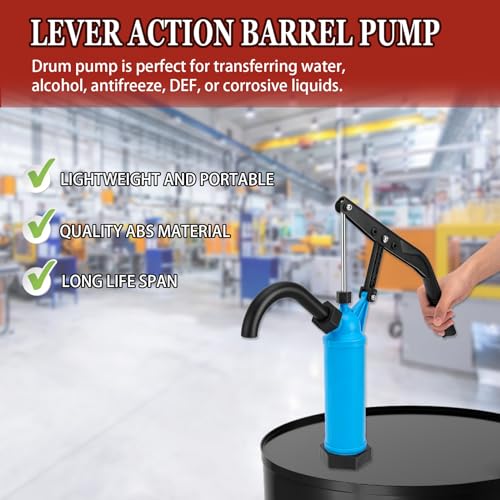 GDDGHS 55 Gallon Drum Pump Lever Action Barrel Pump Plastic - style: Lever Action Barrel Pump