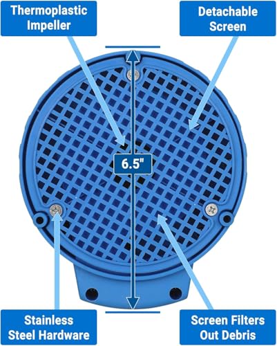 Submersible Utility Water Pump: 1/3HP 2450 GPH Sump Pump High-efficiency Motor Clean Water Removal Drain Pump for Swimming Pool Pond Garden Basement