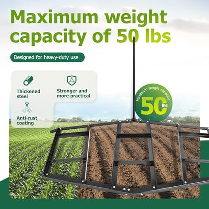 WUTIST Heavy Duty Drag Harrow 84" Width Tow Behind Drag Harrow Rake
