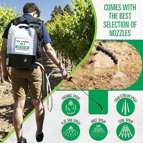 M4 Battery Powered Backpack Sprayer with Built-in Agitator - size: M4 + Agitator