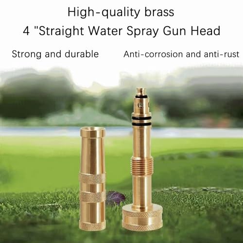 Heavy Duty Brass Adjustable Hose Nozzle, 2-Pack ﻿ - size: 1.2*1.2*4