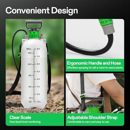 VIVOSUN 2.1 Gal/8L Pump Sprayer, Garden Water Sprayer - size: 2.1 gal