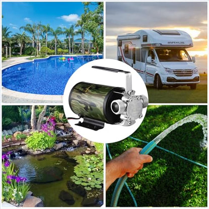 TIGEROAR 12V Water Pump 330 GPH Utility Pump for Vehicle Water Transferring