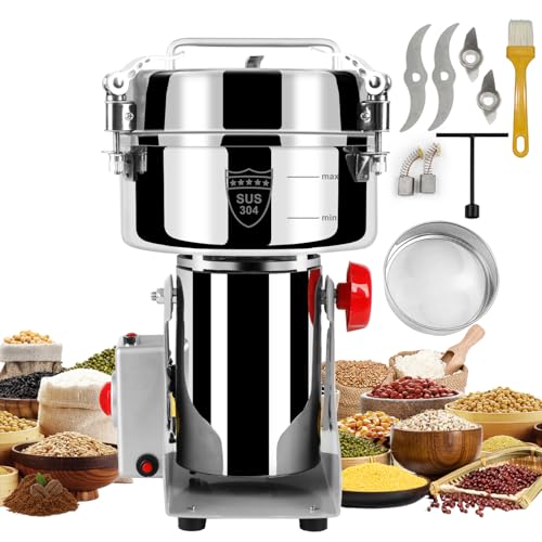 Grain Mill Grinder Electric Flour, 2000g Corn Fine Powder Rice Grinder - size: 2000g