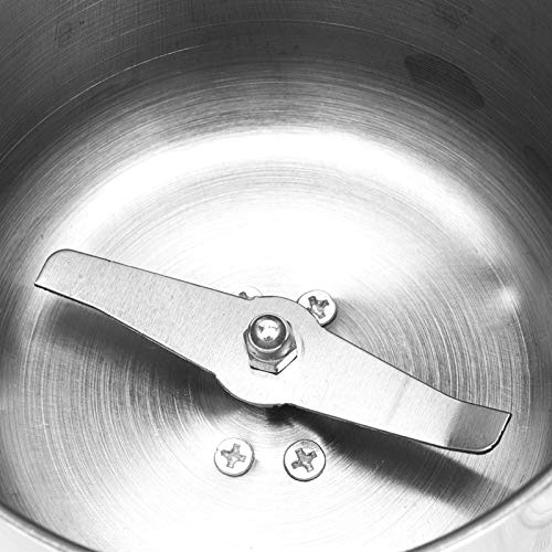 Grain Grinder, Mill Stainless Steel Powder Grinder Machine Coffee Nut Grain Crusher Mill Blender Kitchen Tool For Dry Grains Coffee Rice Corn PepperUs Plug 110V