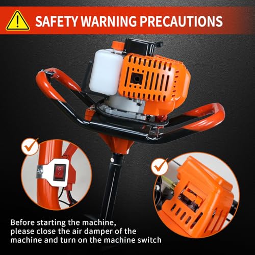 62CC Auger Post Hole Digger Gas Powered 2-Stroke Earth Auger