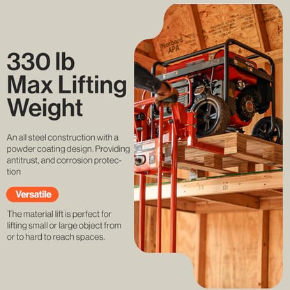 SuperHandy Material Lift Stacker, 330 lb Capacity, 40-Inch Lift