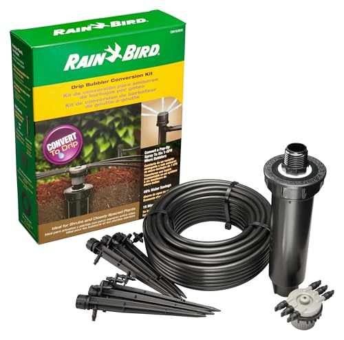Rain Bird CNV182MBS Drip Irrigation Kit, 1/4" - size: Pack of 1, style: Convert 1800 Sprinkler to 6 Drip Bubblers