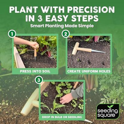 Pokey Planter Wooden Handle Garden Tool for Planting Bulbs and Seedlings