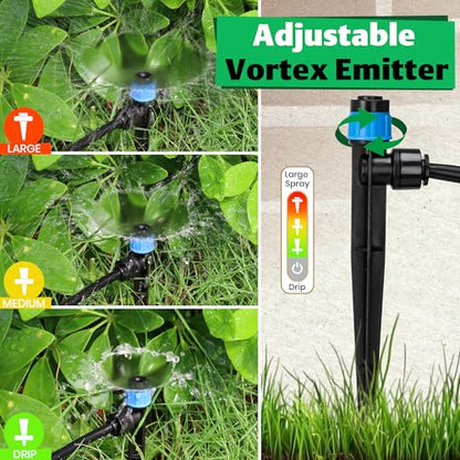 MIXC Quick-Connect Drip Irrigation Emitters for 1/4" Drip Irrigation Tubing - color: Blue