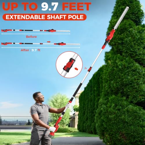 SHOHO Pole Hedge Trimmer Cordless Compatible with Milwaukee M18 Battery