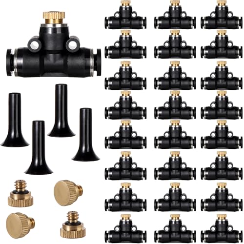 24 Pack Brass Misting Nozzles Outdoor Cooling System - size: 24pc-Brass Misting Nozzles kit