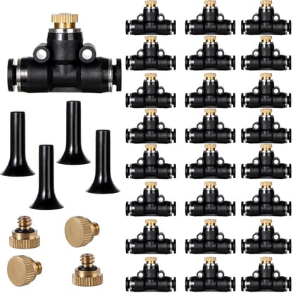 24 Pack Brass Misting Nozzles Outdoor Cooling System - size: 24pc-Brass Misting Nozzles kit