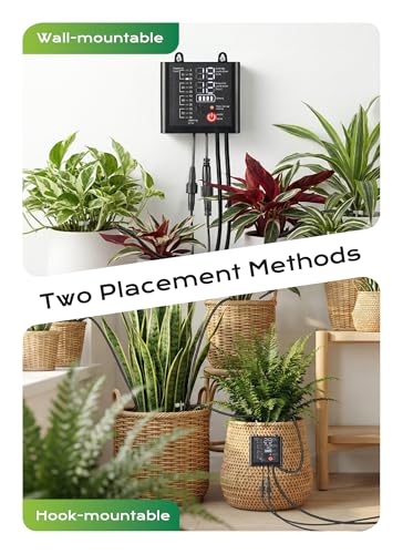 49ft Solar Drip Irrigation System with USB Charging for 15 Potted Plants - color: Black