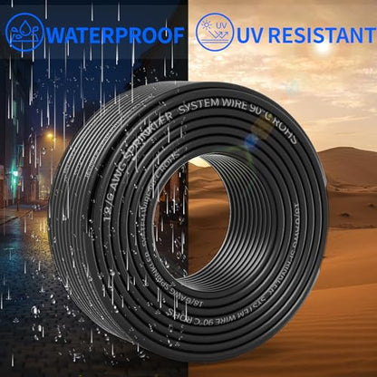18/6 Solid Sprinkler System Wire 50ft, 18 Gauge Irrigation Wires - size: 18/6, 50Ft