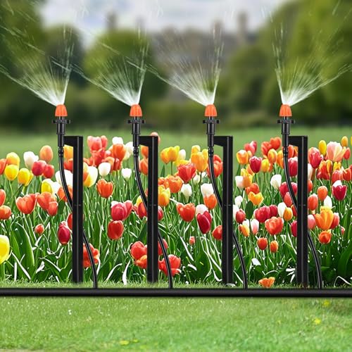 90° Sprinkler Heads for Drip, Micro Nozzle, 12" Stake, 20 Pack - color: 20pcs 90° Micro Sprinkler Heads