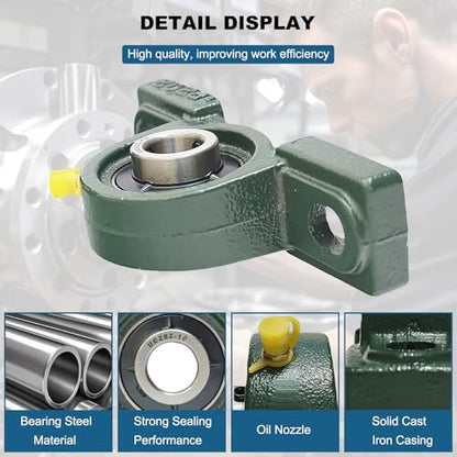 Tonmp 4 Pack UCP202-10 Pillow Block Bearing - 5/8 inch Mounted Pillow Block Bearings Solid Cast Iron Base - Self Alignment … - size: 4, style: UCP202-10