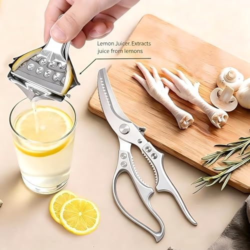 Heavy Duty Poultry Shears Chicken Turkey Fish Veg Bone Cut