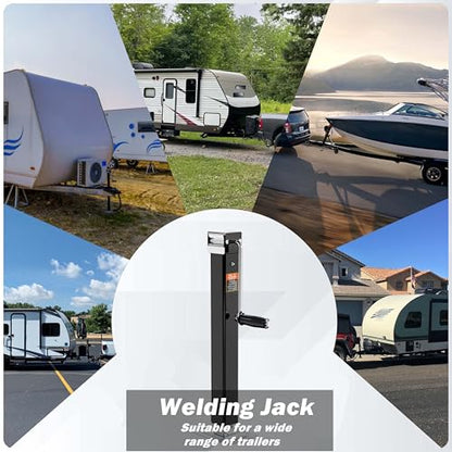 YOMILINK 8000 lbs Heavy Duty Trailer Jack, Weld on Square Jack