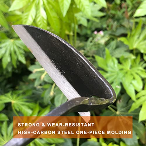 Grass Sickle Hoe Gardening Handheld Tool Weeding Tools for Garden (Yellow) - color: Yellow