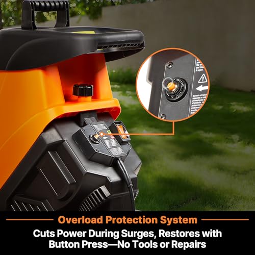 LawnMaster Electric Wood Chipper 1.8'' Cutting Diameter with Bin, FD1504 - style: Collection Bin