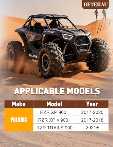 High Clearance Front Upper & Lower A-Arms Kit for 2017–2020 Polaris RZR S 900 & 2017–2018 RZR 4 900, Forward Offset Suspension Arms, Heavy-Duty Steel, Wrinkle Black Powder Coated - size: Front