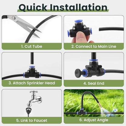 200FT Automatic Drip Irrigation Kits Garden Watering System 40 Nozzles - size: 200 FT