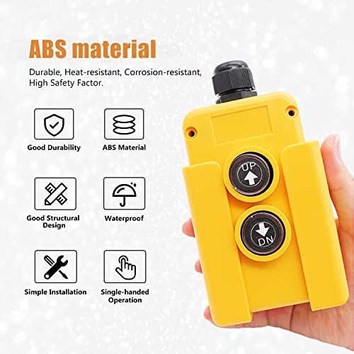 mankk Dump Trailer Remote Control Switch 12V DC Up Down Control Switch Single Double Acting Hydraulic Pump Power Supply Unit Remote Controller for Truck Lift Gate Cranes Wrecker