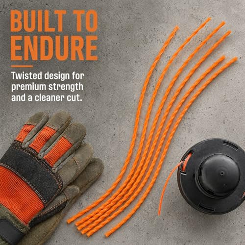60 Pack 21884 String Trimmer Line Replacement, 21.25" x .155"
