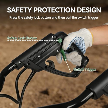 15A 18-Inch Electric Tiller Cultivator - size: 15A-18INCH