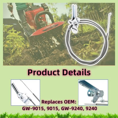 GW-9015 Throttle Choke Cable Fits for Troy-Bilt Horse Tiller Replacement - size: GW-9015