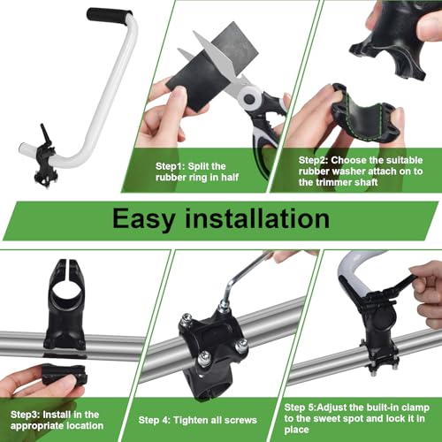Upgraded Weed Eater Handle, Ergonomic String Trimmer Handle Grip - color: White