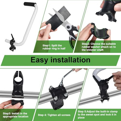 Upgraded Weed Eater Handle, Ergonomic String Trimmer Handle Grip - color: White