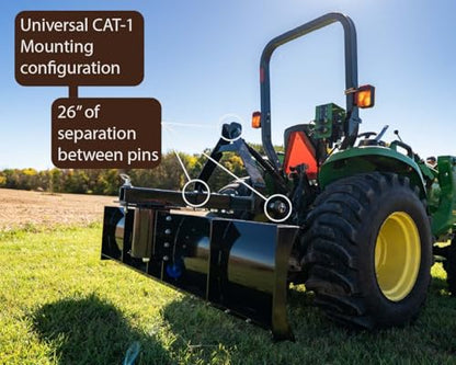 Impact Implements® 72" Grading Blade 3-Point Attachment for Cat-1 Tractors