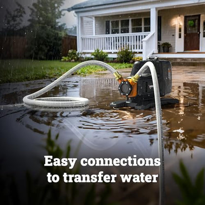 WORX Cordless Water Transfer Pump, 20V Portable Pump, WG830 - style: 20V 5.75 GPM Water Pump With Battery And Charger
