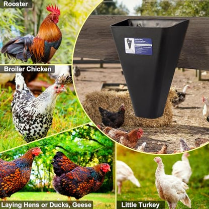 Chicken Cone, Medium Poultry Cones for Processing, 1 Pack - size: 10.0"L x 7.0"W x 14.5"H