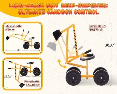 Albott Ride On Sand Digger Excavator Toys - color: Yellow