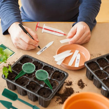 Seed Planter Kit Mini Dispenser Sower Dibber Widger 7pc Set