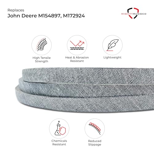 M154897 Drive Belt Replacement for John Deere, Length 65.42", Heavy-Duty Aramid Cord Belt Replaces M154897, M172924 for John Deere X300 X304 X310 X320 X324 X340 X360 X500 X520 X530 X534 X540 X590 - size: 65.42" x 5/8"