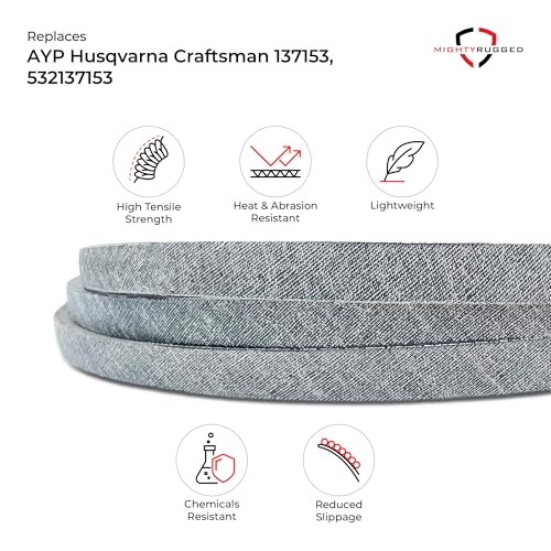 137153 Craftsman Drive Belt Replacement, Length 83.5", Heavy-Duty Aramid Cord Belt Replaces 532137153 for Husqvarna GT 190 GT200 GT2254, Craftsman AYP8188A79 CT2050, Poulan PP1846 PRGT2046 PBGT2254 - size: 83.5" x 1/2"