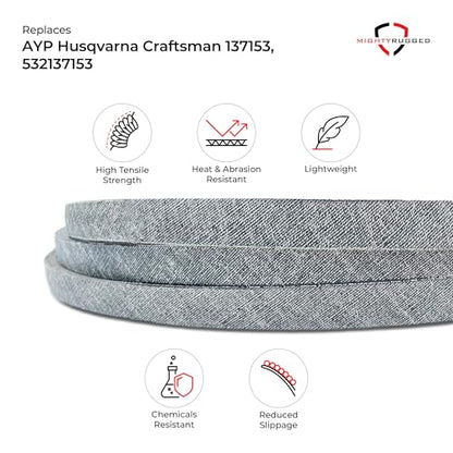 137153 Craftsman Drive Belt Replacement, Length 83.5", Heavy-Duty Aramid Cord Belt Replaces 532137153 for Husqvarna GT 190 GT200 GT2254, Craftsman AYP8188A79 CT2050, Poulan PP1846 PRGT2046 PBGT2254 - size: 83.5" x 1/2"