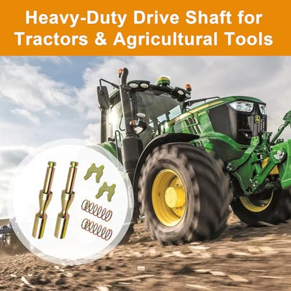 2PCS Quick Release PTO Pin Yoke,Heavy-Duty Tractor PTO Coupler Farm Tool