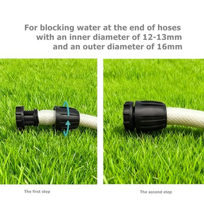 1/2 Inch End Plugs for Drip Irrigation Tubing (12-Pack) - Leak-Proof Garden Hose End Caps, Compatible with 1/2" ID 16mm OD Poly Tubing for Lawn, Greenhouse & Micro Irrigation Systems - style: 12 end caps