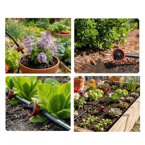 1 GPH Pressure Compensating Drippers: 20 Pcs Drip Irrigation Spot Constant Flow Emitters Parts for Drip Watering System (1 GPH)