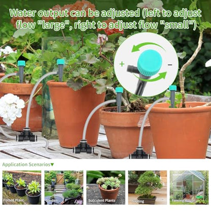 Automatic Watering System for Potted Plants | Indoor Plant Waterer with Programmable Timer, Dual Self-Priming Pumps, Drip Irrigation Kit for Up to 20 Plants