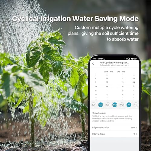 Smart Water Sprinkler Timer with 2 Outlets, Faucet Hose Timer for Garden - color: Black, size: 2 Outlets - TT