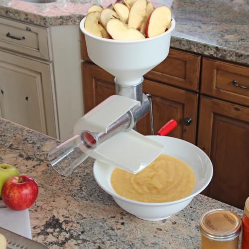 Johnny Apple Sauce Maker, Tomato Sauce Maker, Remove Skins & Seeds From Produce, Model 250 Clamp Based Food Strainer (Basic Strainer) - size: Basic Strainer