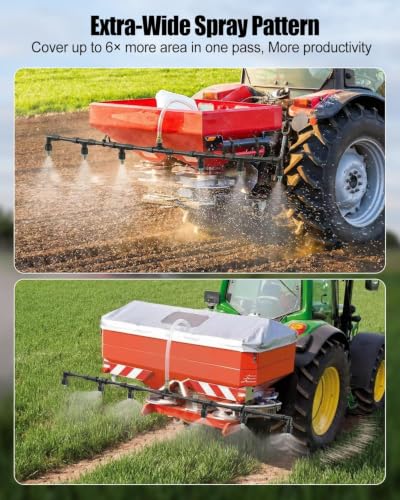 6-Nozzle Agricultural Spray Wand, 7.5Ft Boom Sprayer for Tractors & UTVs