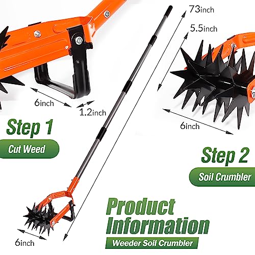 Walensee Rotary Cultivator Garden Tool, Tiller & Weeder & Stirrup Hoe