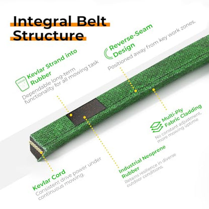 429636 Mower Deck Belt Kevlar Reinforced for Craftsman Husqvarna Poulan Ariens 42" Riding Mowers, Replaces 197253, 532429636, 598559101 – YTH18542, LT2000 – 1/2" x 101.2"